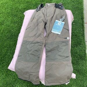 Rossignol Kids Two-Tone Snow Pants - Brown and dark green